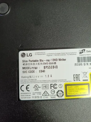 LG BP55EB40 Grabador Blu-Ray Externo USB