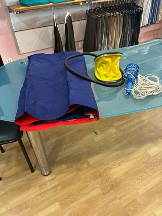 Mesa y Sillas Plegables Azul Camping