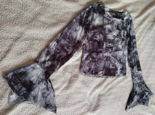 Camiseta estampada manga acampanada