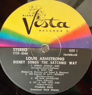 Louis Armstrong - Disney Songs The Satchmo Way LP