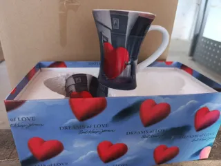 Juego 2 Tazas Corazón Cerámica