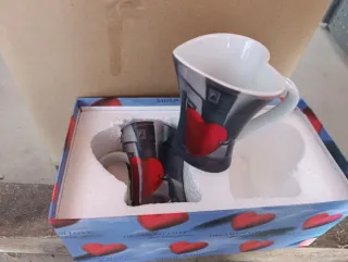 Juego 2 Tazas Corazón Cerámica