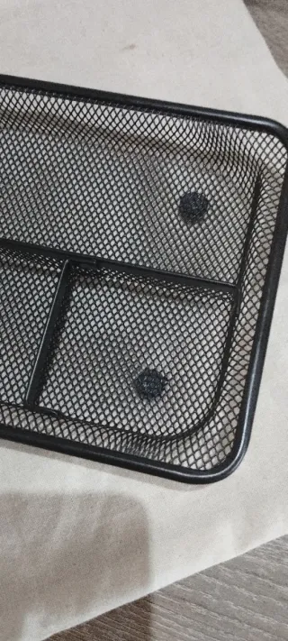 Bandeja organizadora metálica negra