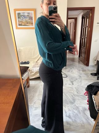 Sobrecamisa cruzada manga larga talla M