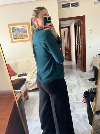 Sobrecamisa cruzada manga larga talla M