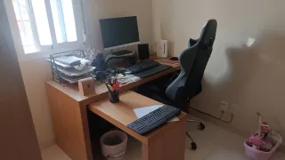 Escritorio grande madera y metal