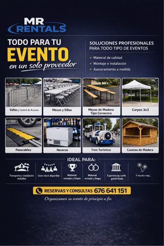 ALQUILER DE MATERIAL Y ORGANIZACIÓN DE EVENTOS