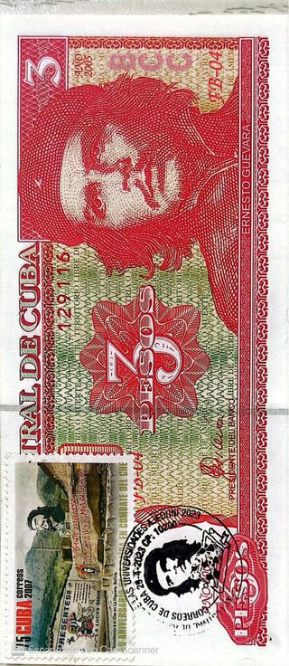Billete Cubano 3 Pesos Che 2005