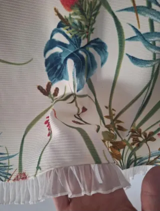 Vestido estampado floral beige