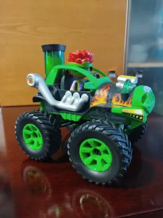 Coche Monster Truck Verde y Naranja