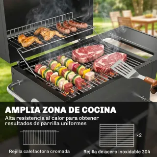 Barbacoa Carbón Portátil Parrilla Acero