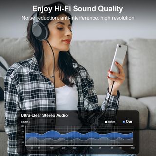 Adaptador de auriculares para iPhone, [certificado