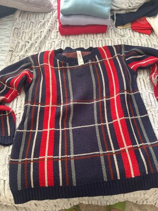 Jersey de punto a cuadros