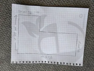 Sofá chaise longue gris tela