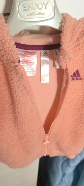 Giacca Adidas bambina rosa pile