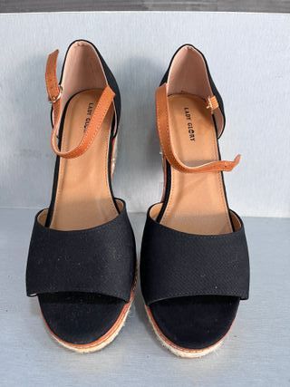 Sandalias Cuña Negras Talla 40-41