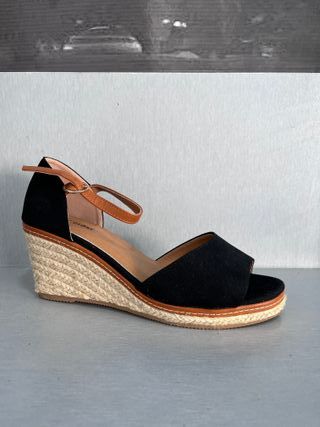 Sandalias Cuña Negras Talla 40-41