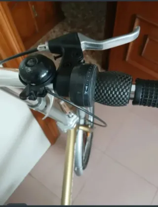 Bicicleta Plegable Urbana Dorada