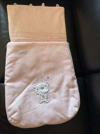 Saco para silla de bebé rosa