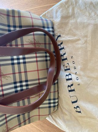 Borsa Burberry originale, vintage beige e marrone