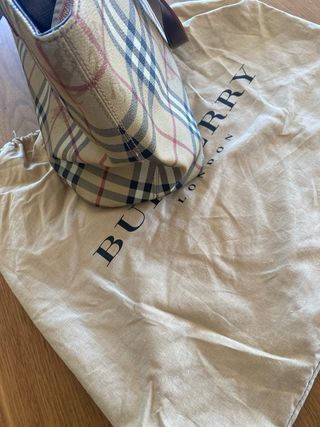 Borsa Burberry originale, vintage beige e marrone