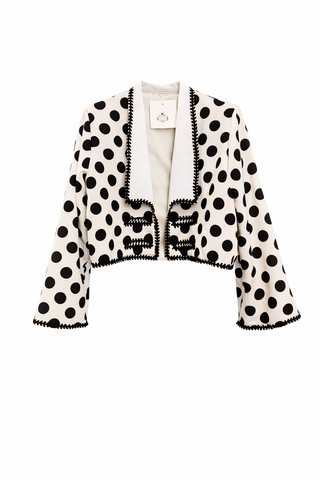 Chaqueta flamenca lunares blanco y negro