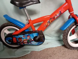 Bicicleta Patrulla Canina Roja y Azul
