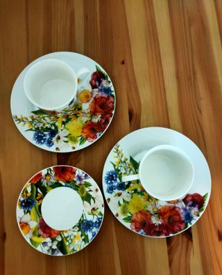 Set Brandani Fiori di Campo Tazze e Piattini