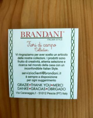 Set Brandani Fiori di Campo Tazze e Piattini