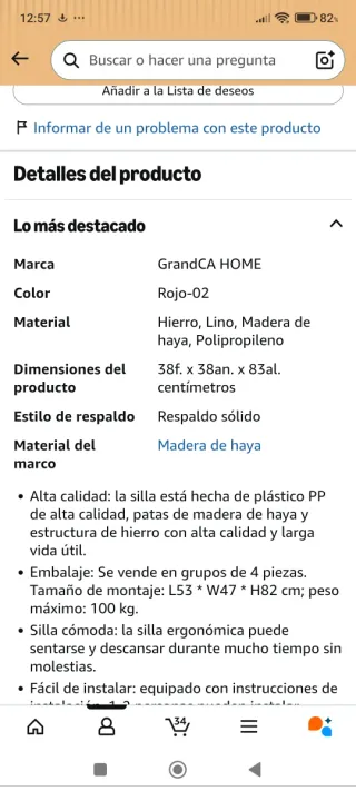 Juego de 4 Sillas Patchwork