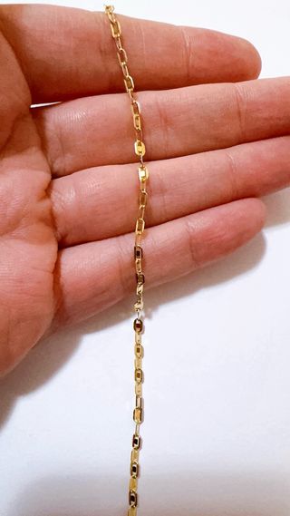 Bracciale a maglie rettangolari in oro 18kt 750