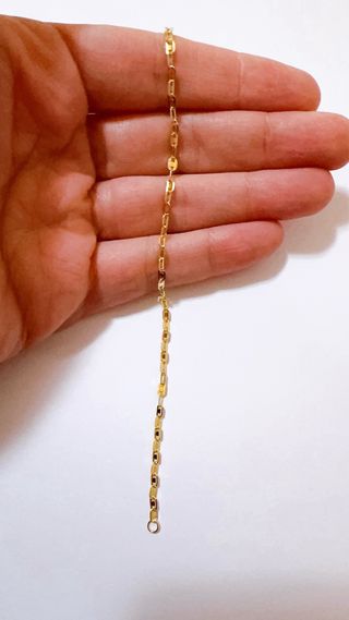 Bracciale a maglie rettangolari in oro 18kt 750