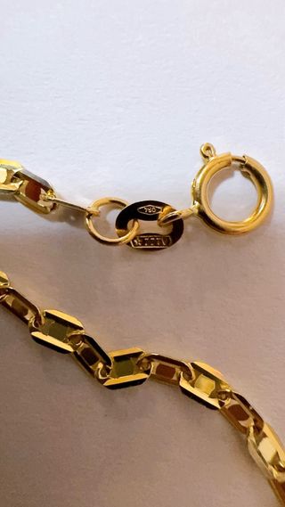 Bracciale a maglie rettangolari in oro 18kt 750