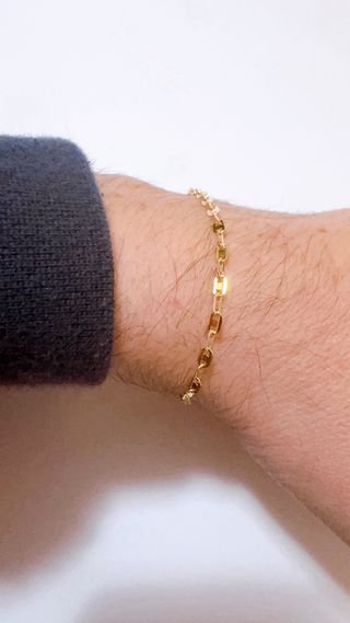 Bracciale a maglie rettangolari in oro 18kt 750