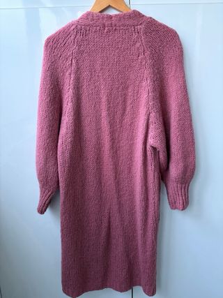 Cárdigan de punto rosa talla única