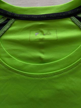 Camiseta running hombre Fila verde
