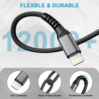 Cable Cargador iPhone 1M 2Pack[MFi Certificado], U