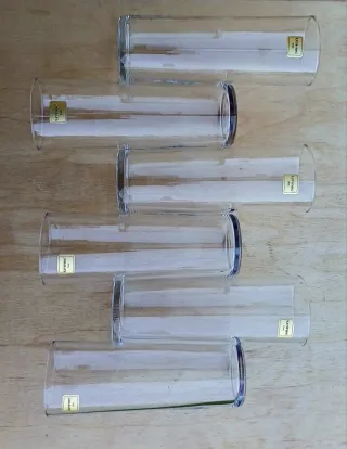 Set 6 Bicchieri in tubo di vetro. Luminarc