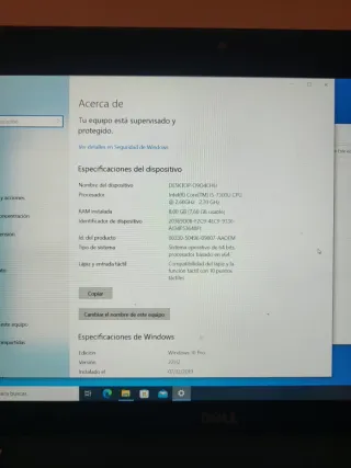 Portátil Dell Táctil Negro