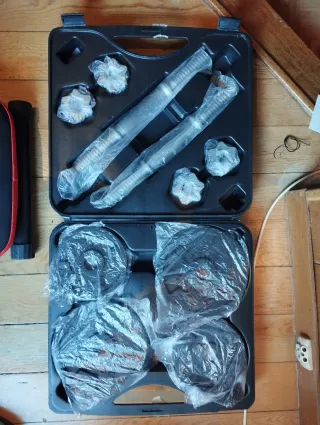 Banco abdominales + 2 mancuernas 10kg