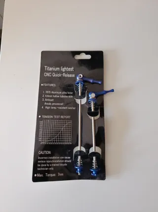 Cierres Rápidos Titanio CNC Bicicleta