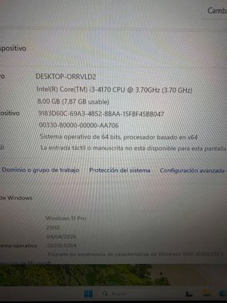 PC Intel i3 4170 8GB RAM 256GB SSD