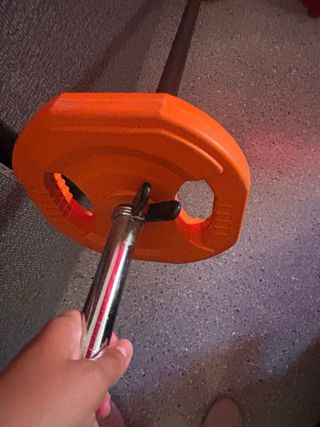 Barra de pesas con discos 5kg