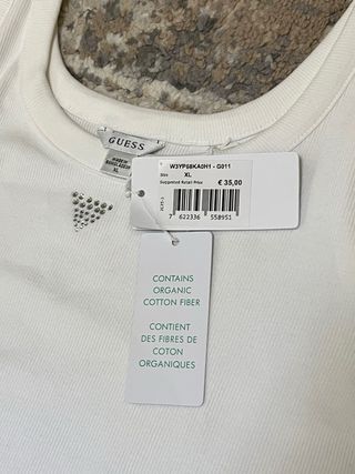 Canottiera Guess Bianca Taglia XL