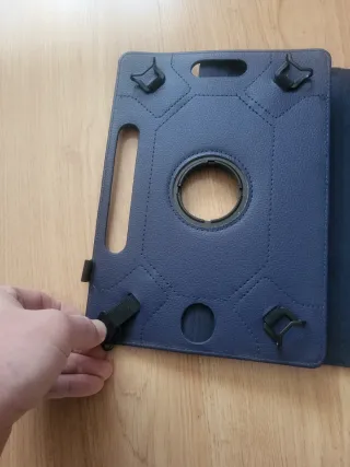 Funda giratoria para tablet azul