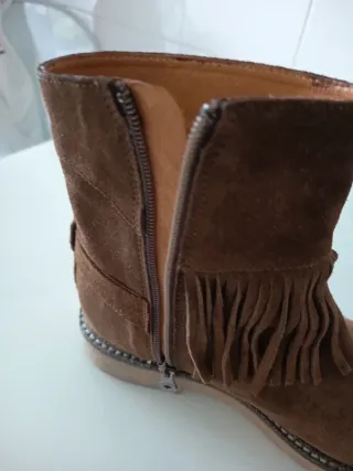 Botines Pedro Miralles flecos hebilla marrón 38