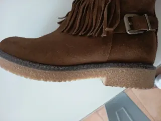 Botines Pedro Miralles flecos hebilla marrón 38