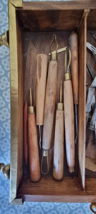 Lote herramientas antiguas talla y grabado