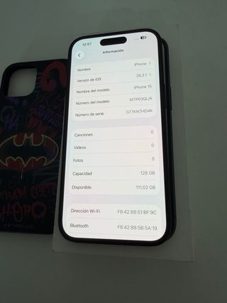 Iphone 15 128 Gb bat 87% igual a nuevo