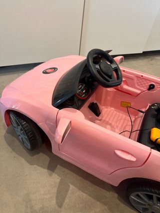 Coche rosa eléctrico para niños o niñas